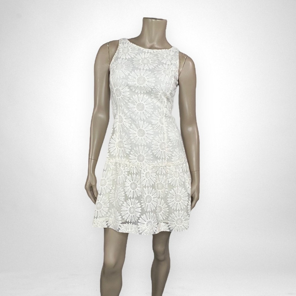 BANANA REPUBLIC 2 Sunflower Lace Embroidered Ive‎ Dress Wedding Summer